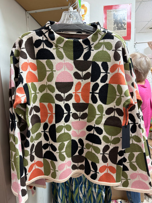 APNY Terra cotta garden sweater