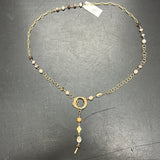 Michele Busch gold dangle necklace