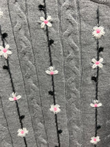 Charlie B grey floral sweater
