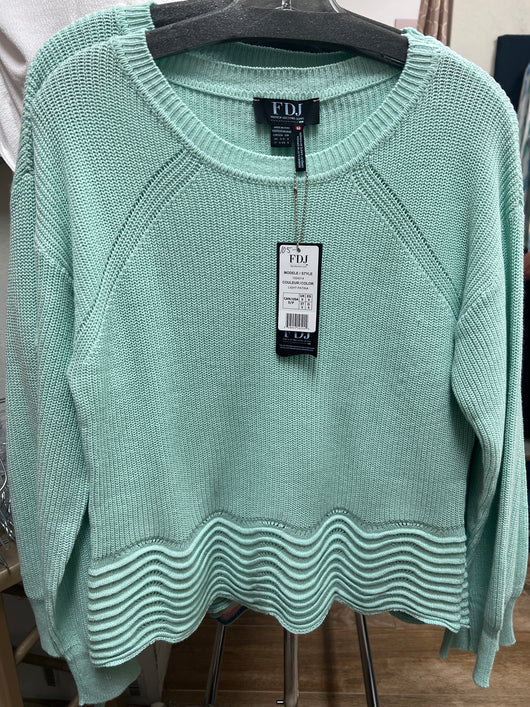 FDJ light patina wavy textured sweater