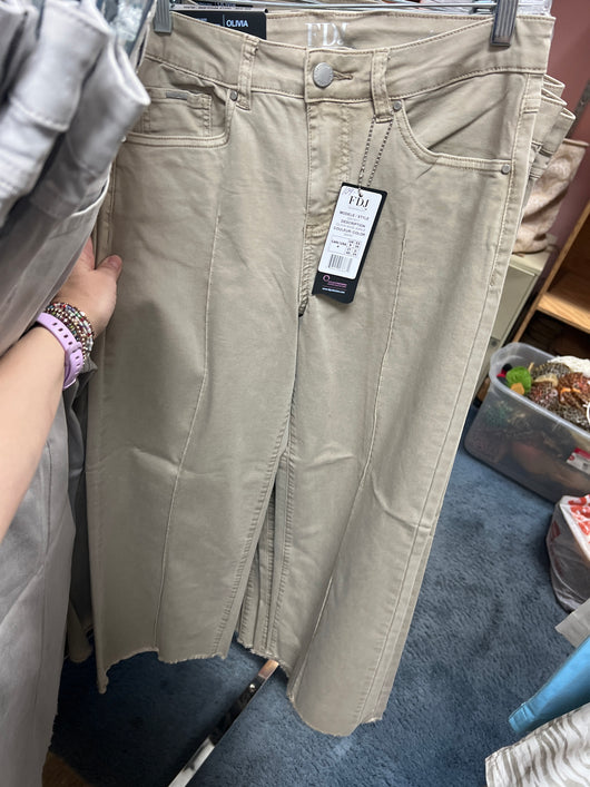 FDJ wide ankle jeans sand