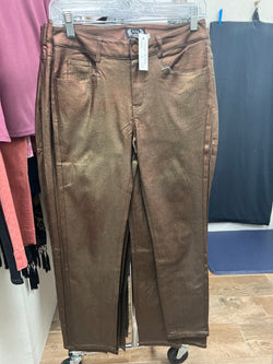 AZI bronze metallic jeans