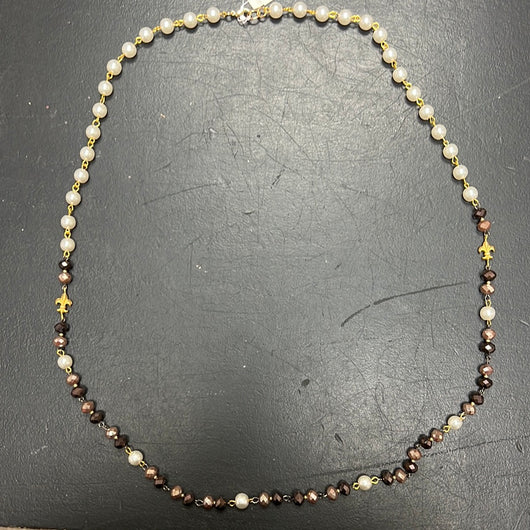 Michele Busch chocolate pearl necklace