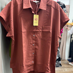 Entro clay button up s/s shirt
