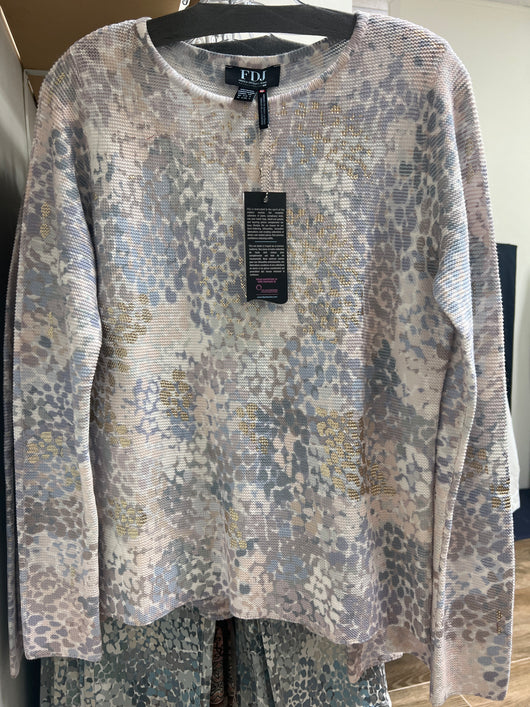 FDJ spectral neutral metallic sweater