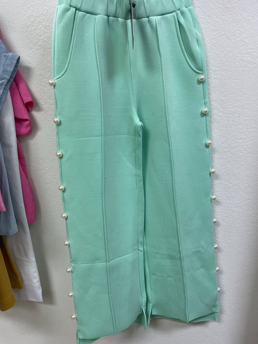 Joh mint green pearl pants