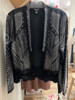 AZI black studded balero jacket