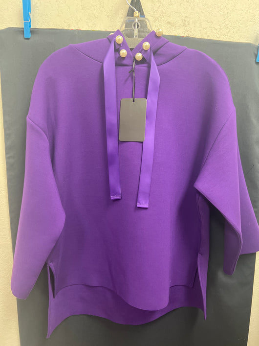 JOH purple big pearls hoodie
