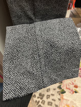 Renuar black combo knit herringbone pants