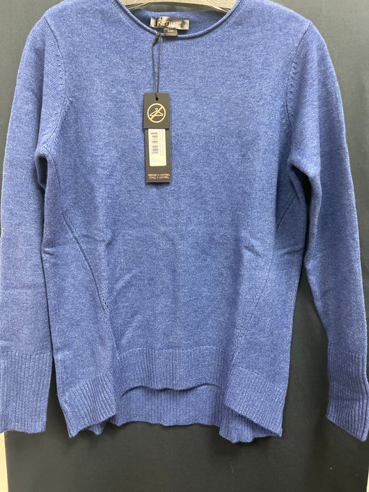 Renuar round neck sweater heather lapis
