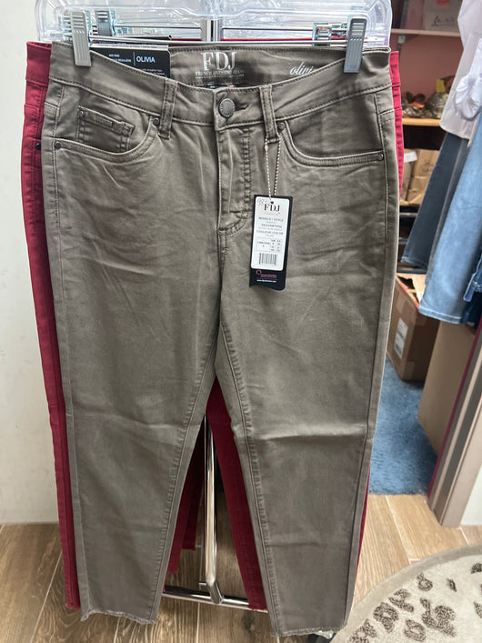 FDJ Olivia slim ankle jeans taupe