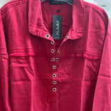 APNY red tencel grommets top