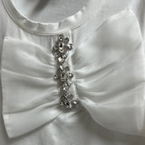 AZI white bow Sadie top