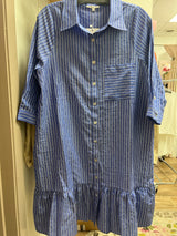 JOH blue dress w/ white stripes