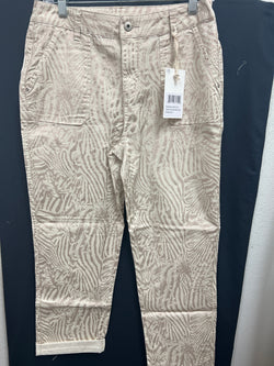 Charlie b beige metallic zebra jeans