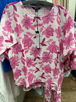 Charlie B enchanted pink gauze top