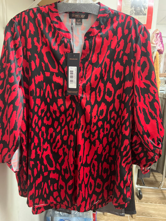 Renuar scarlet combo blouse