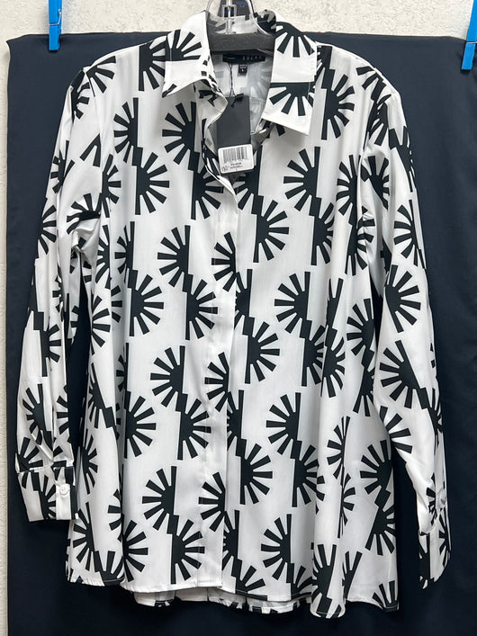 Kozan black & white windmills tunic