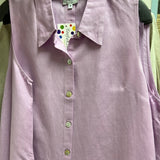 Toofan lilac button up sleeveless dress