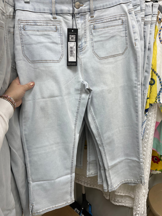 Renuar bleached wash capri