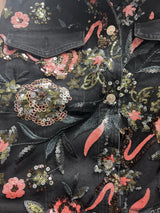 Gabby Isabella black sequin coral multi jacket