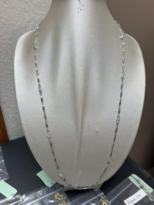 Julio long silver Amaya necklace