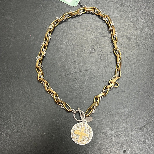 Julio Railyard coin necklace