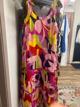 Tribal sleeveless maxi dress bloom multi