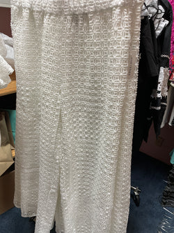 AZI white eyelet pants