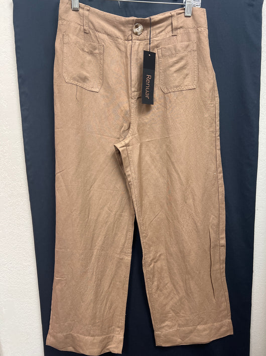 Renuar wide leg linen pants tan