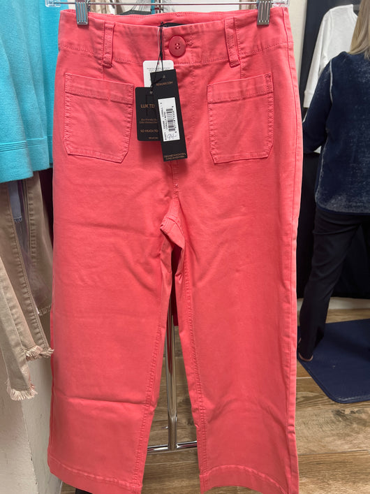Renuar tencel wide leg crop jeans corally