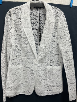 Charlie B lace blazer white