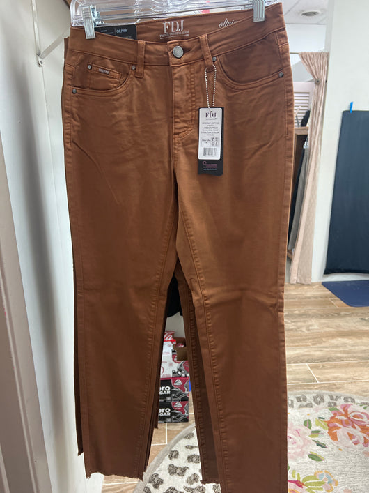 FDJ Olivia slim ankle jeans bronze