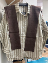 JOH brown stripe sweater shirt
