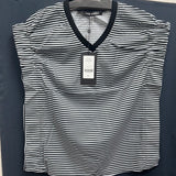 Gabby Isabella black white stripe v neck top