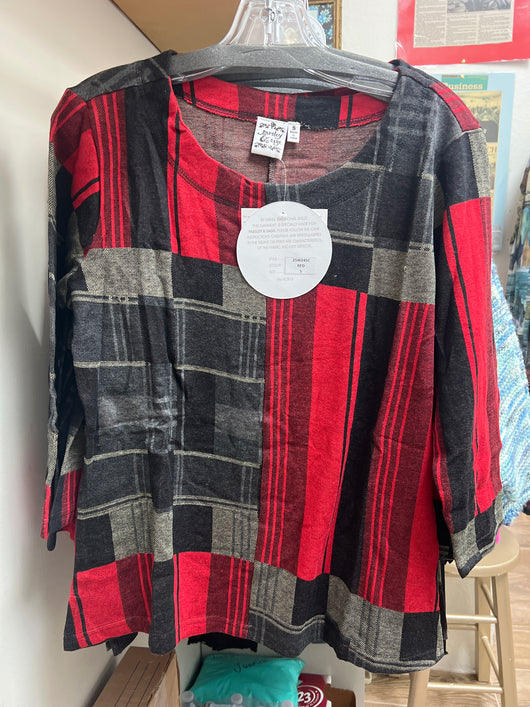 Parsley & Sage red & black top