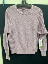 Tribal dolman crew neck sweater lavender blush