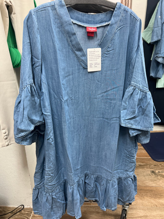 Toofan chambray bell sleeve dress