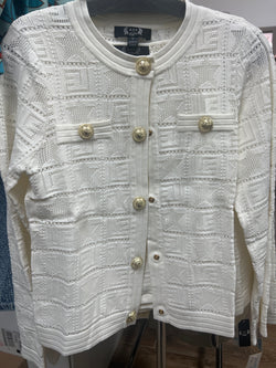 AZI off white knit tank and cardigan