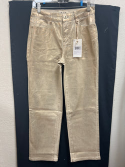 Charlie b metallic gold jeans