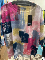 FDJ Rothko print multi paint swatch top