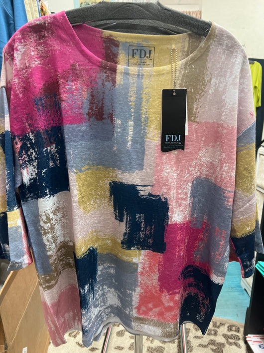 FDJ Rothko print multi paint swatch top