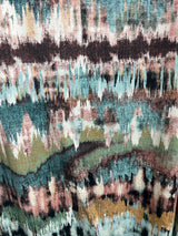 PURE multi teal maroon tie front top