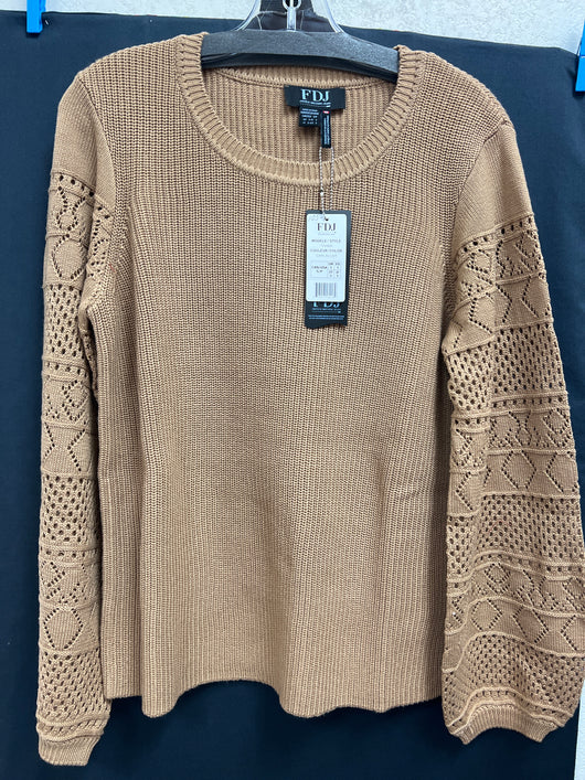 FDJ pointelle sleeve sweater cafe au lait
