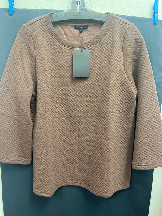 JOH quilted umber brown top