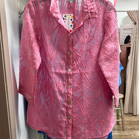 Toofan fuchsia pink wire collar shirt