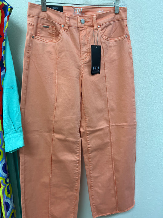 FDJ wide ankle jeans cantaloupe