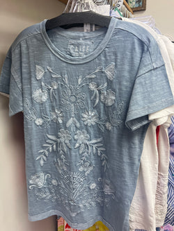 Caite blue heron top