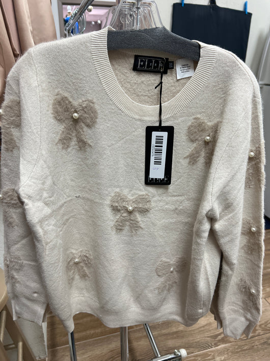 Elle stone bows sweater