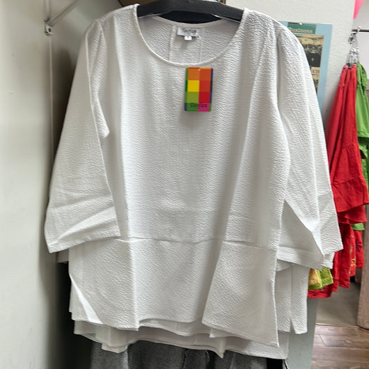 Toofan white 3/4 sleeve top